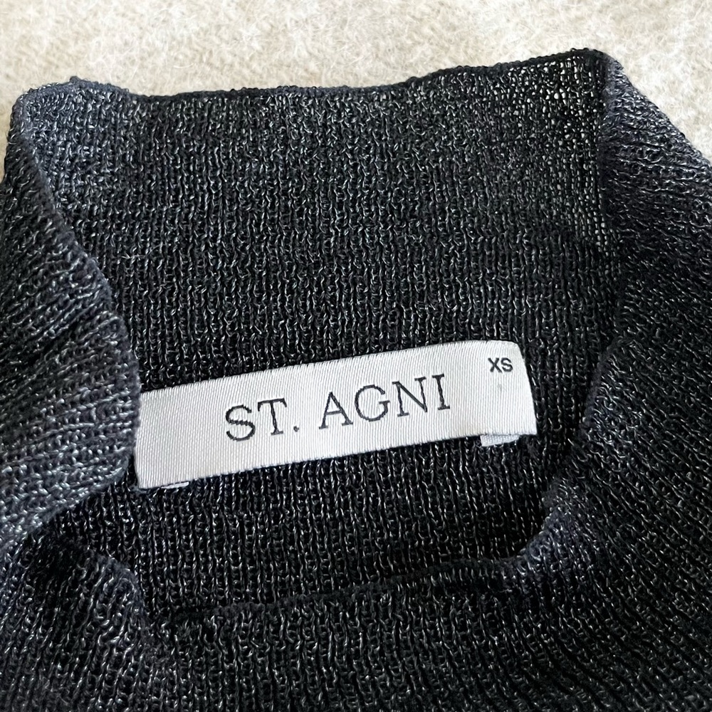 St Agni The Long Sleeve High Neck Knit Top in galaxy - Picture 7 of 11